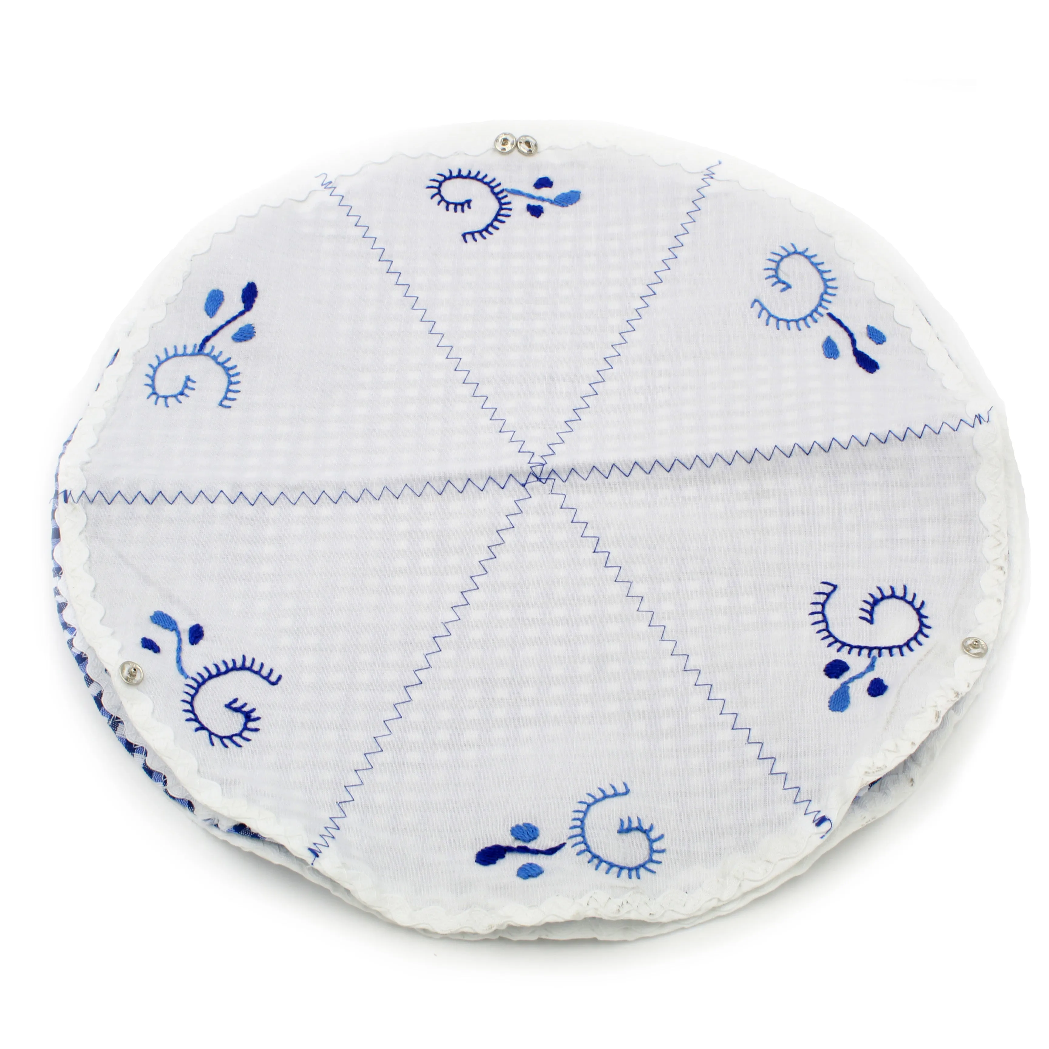 100% Cotton Hand Embroidered Viana Bread Basket - Various Colors