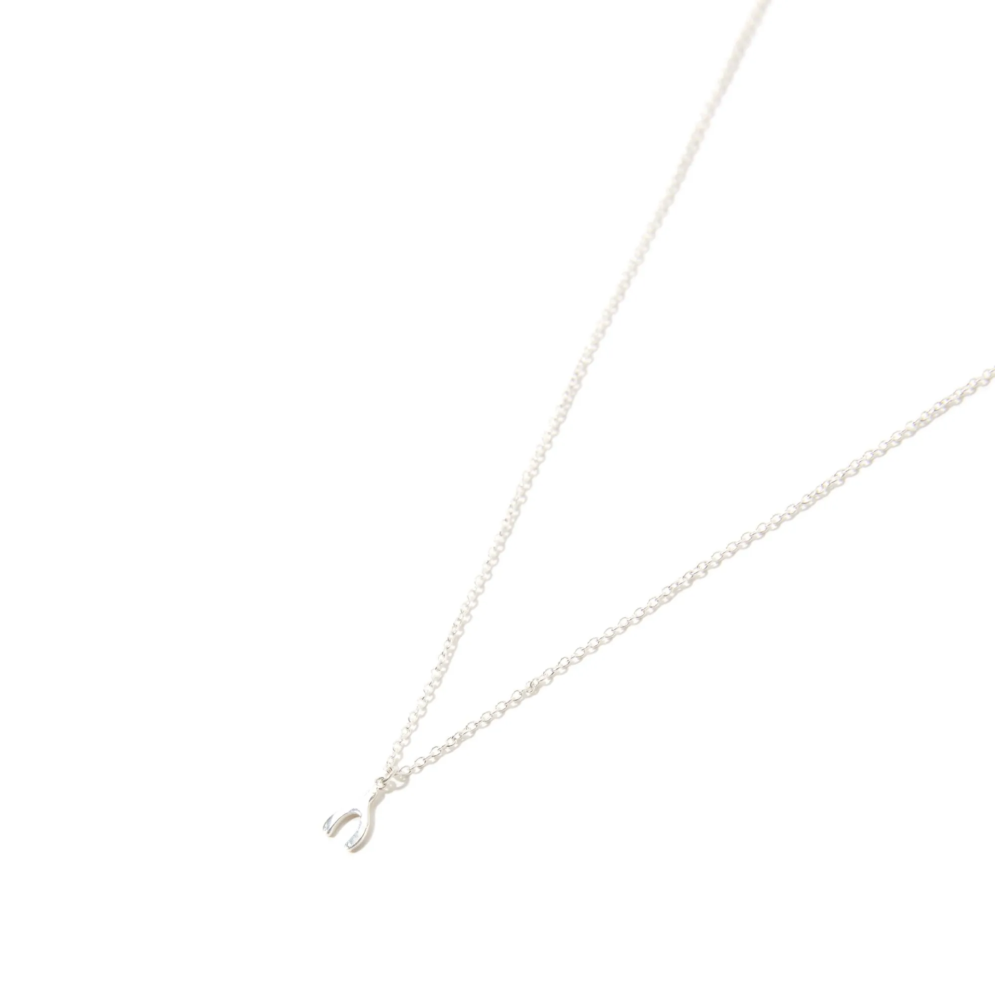 925 Pure Sterling Silver Wishbone Pendant Necklace For Women