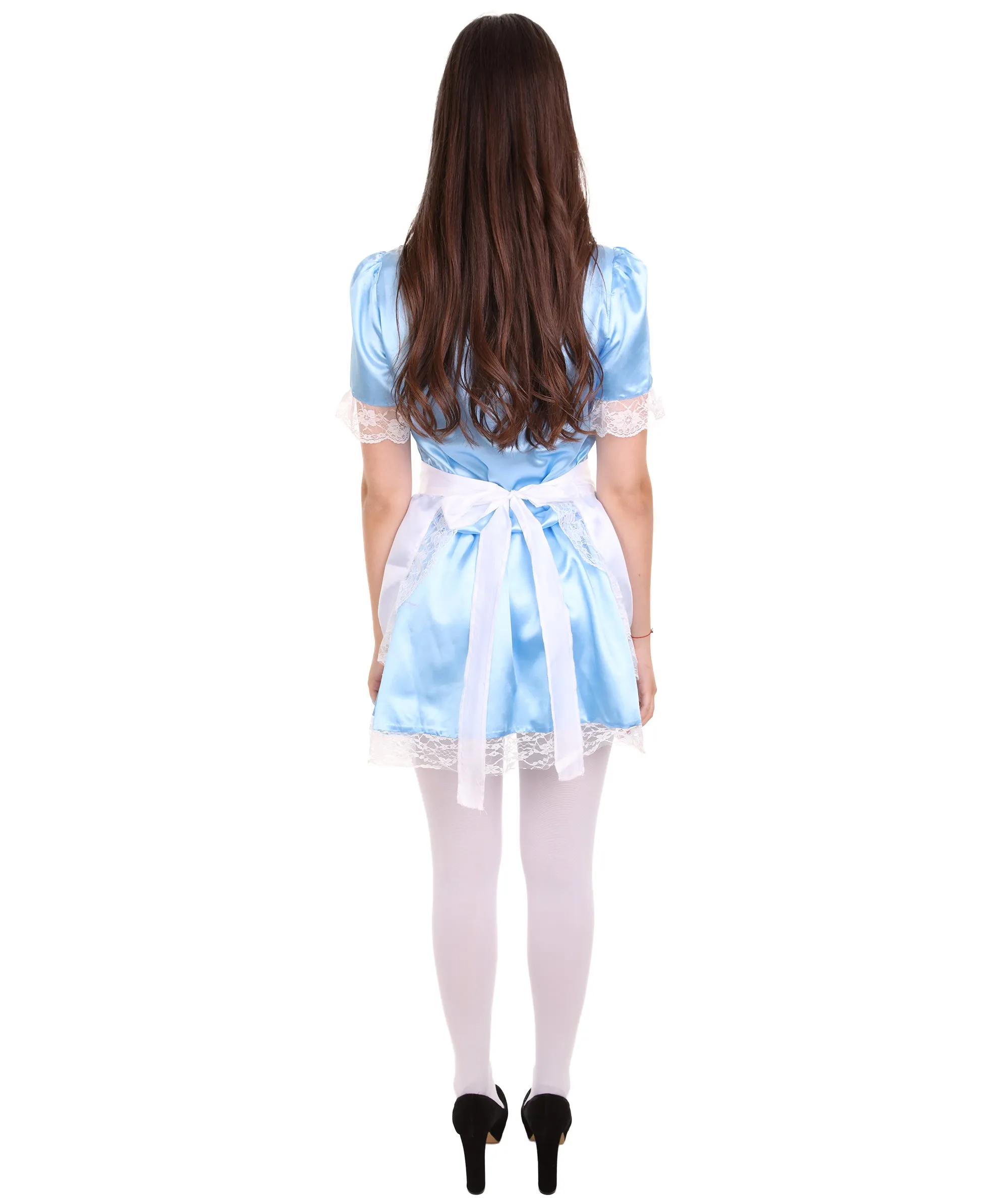 Adult Women's Traditional Maid Uniform Costume | Medium Blue Cosplay Costume