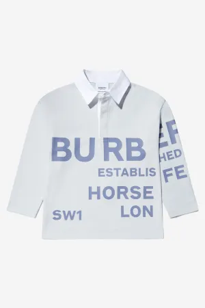 Burberry Boys Cotton Logo Print Polo Shirt