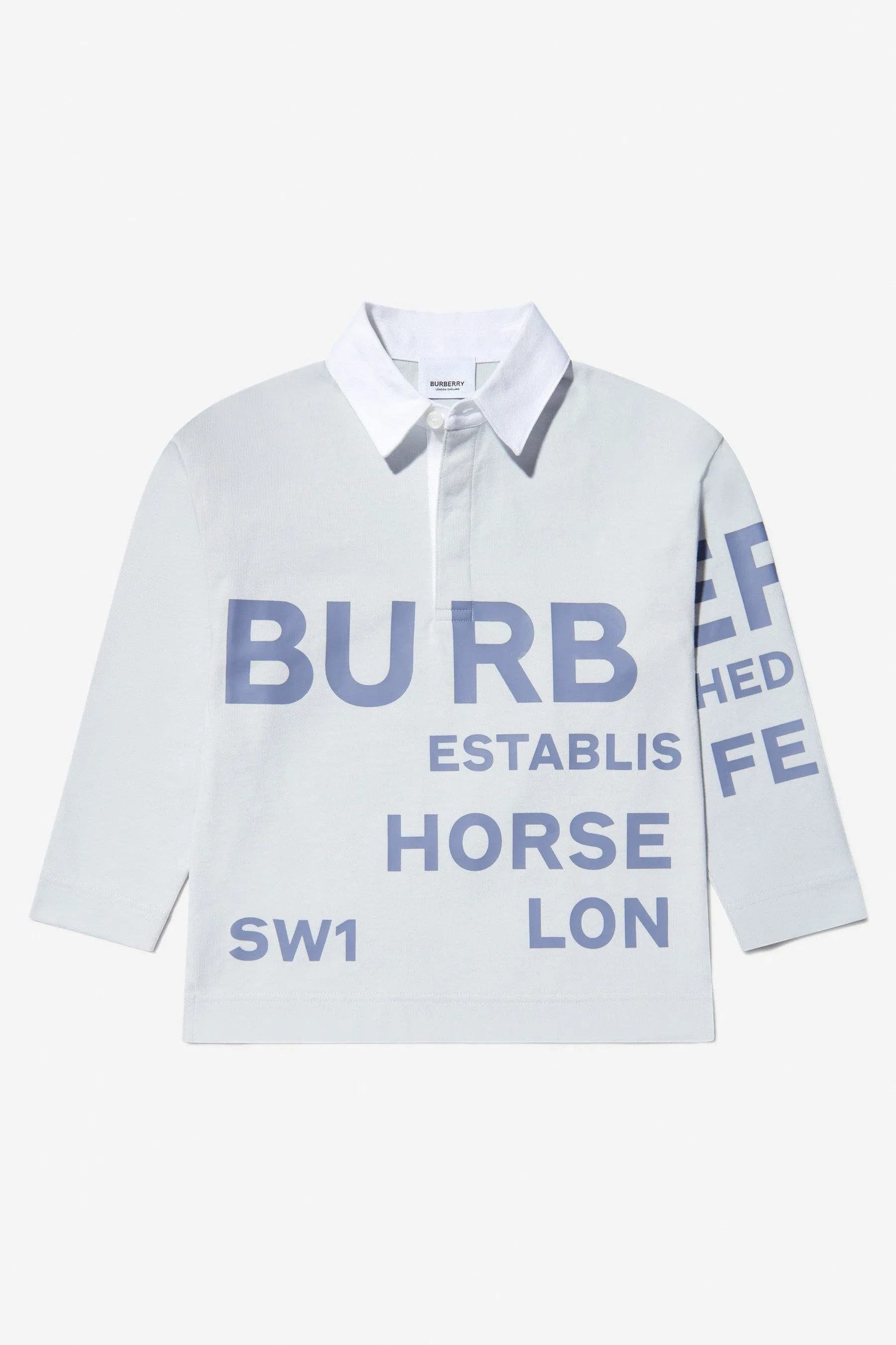 Burberry Boys Cotton Logo Print Polo Shirt