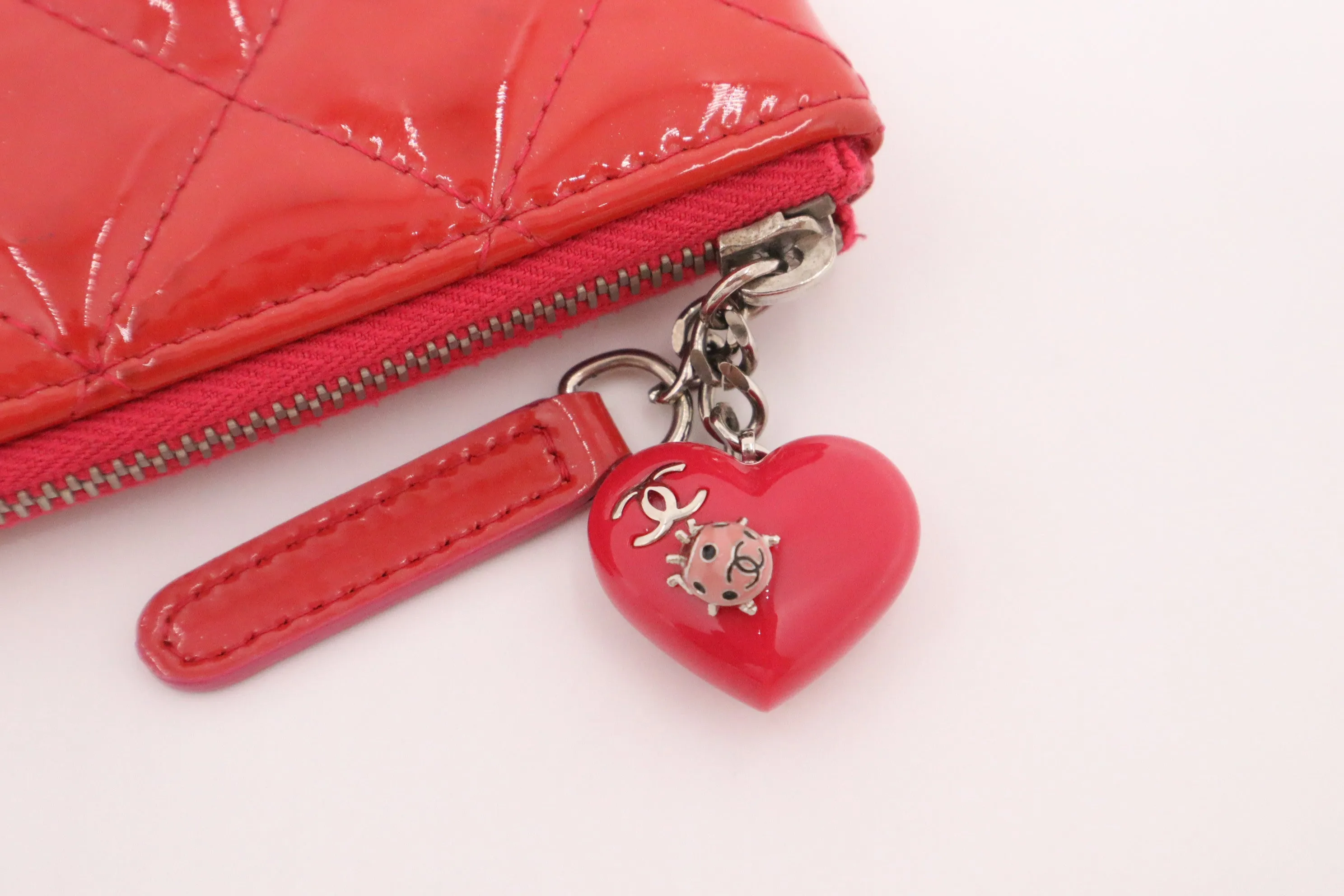Chanel Small O Case in Orange-Pink Patent Leather