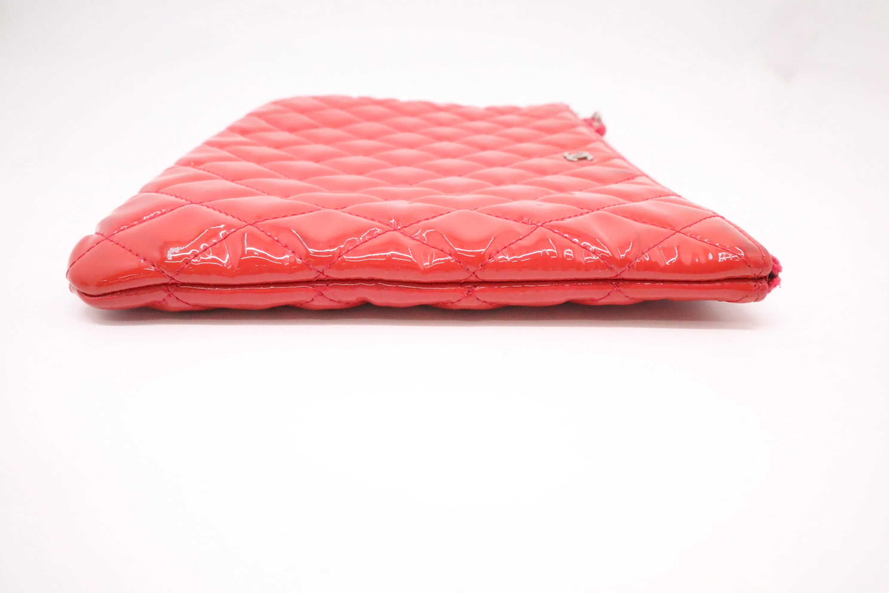 Chanel Small O Case in Orange-Pink Patent Leather