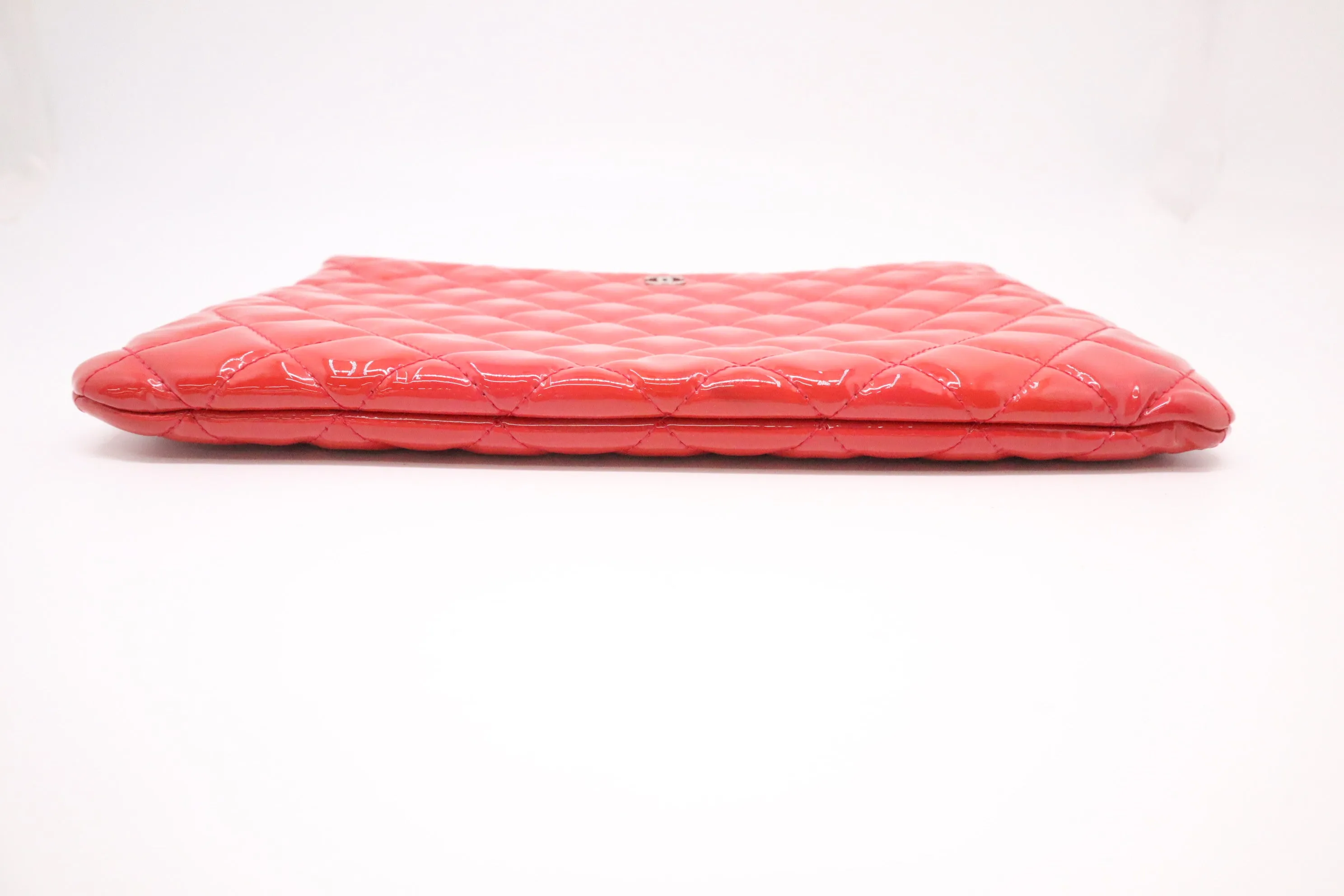 Chanel Small O Case in Orange-Pink Patent Leather