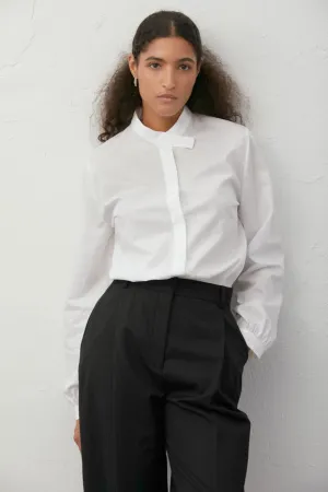Detail-Collar Shirt White