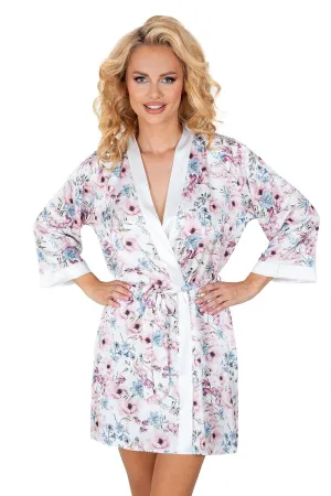 Donna shiny white satin nightgown