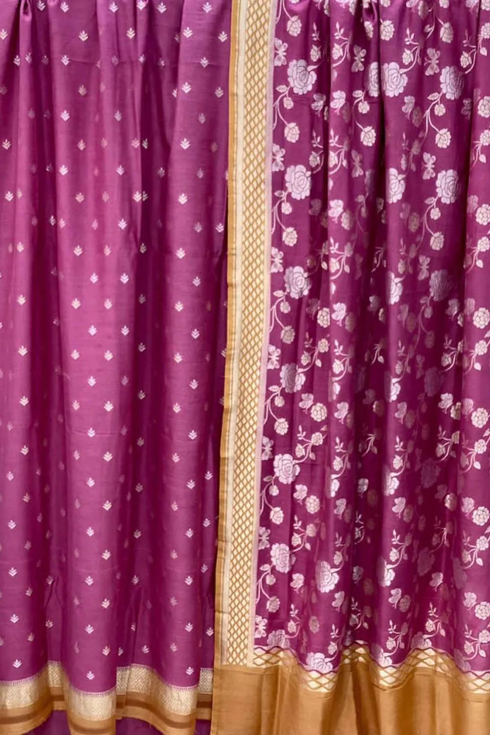 Elegant Purple Banarasi Handloom Pure Moonga Silk Suit Set