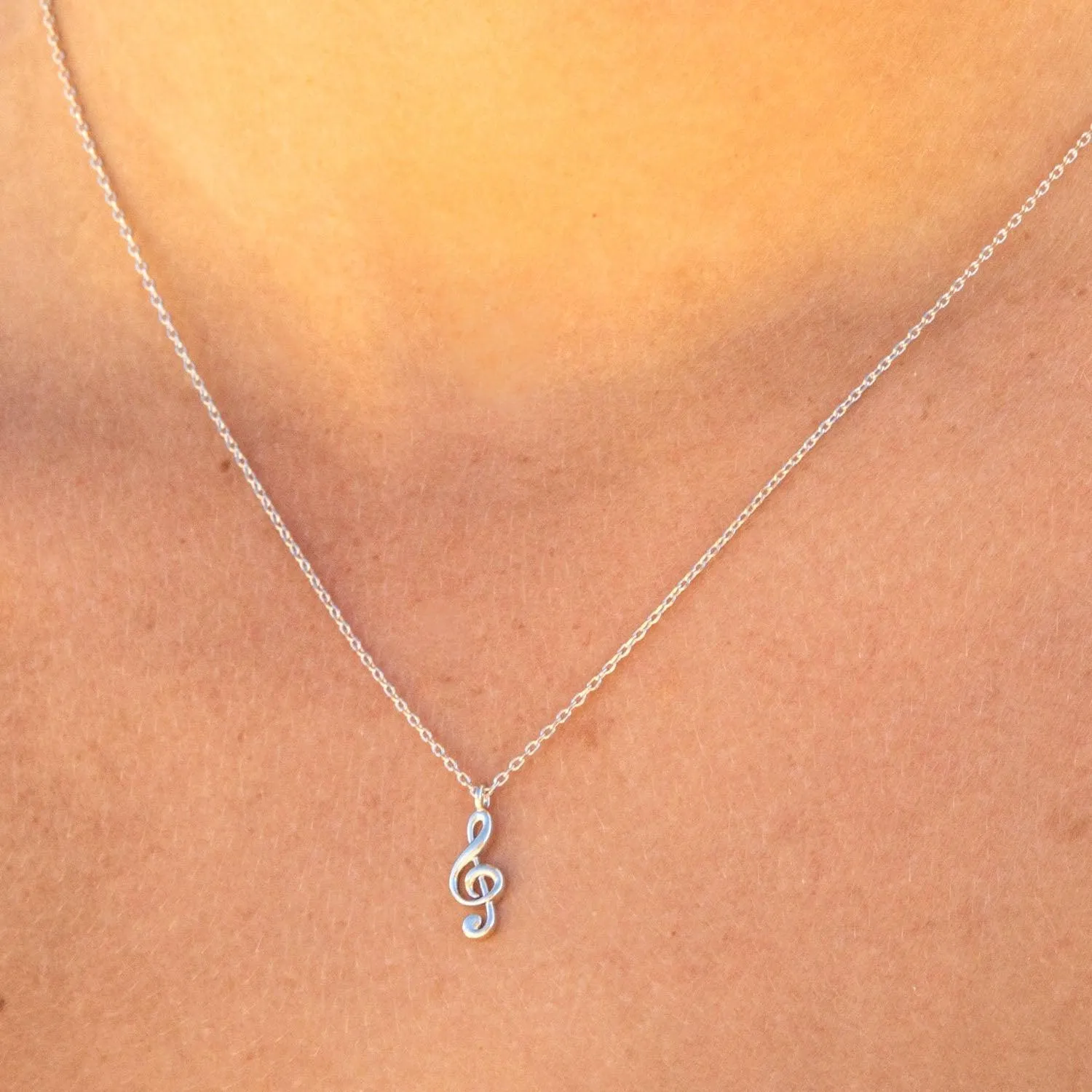 Empire Cove 14K Gold Sterling Silver Dipped Jewelry Musical Note Pendant Necklace