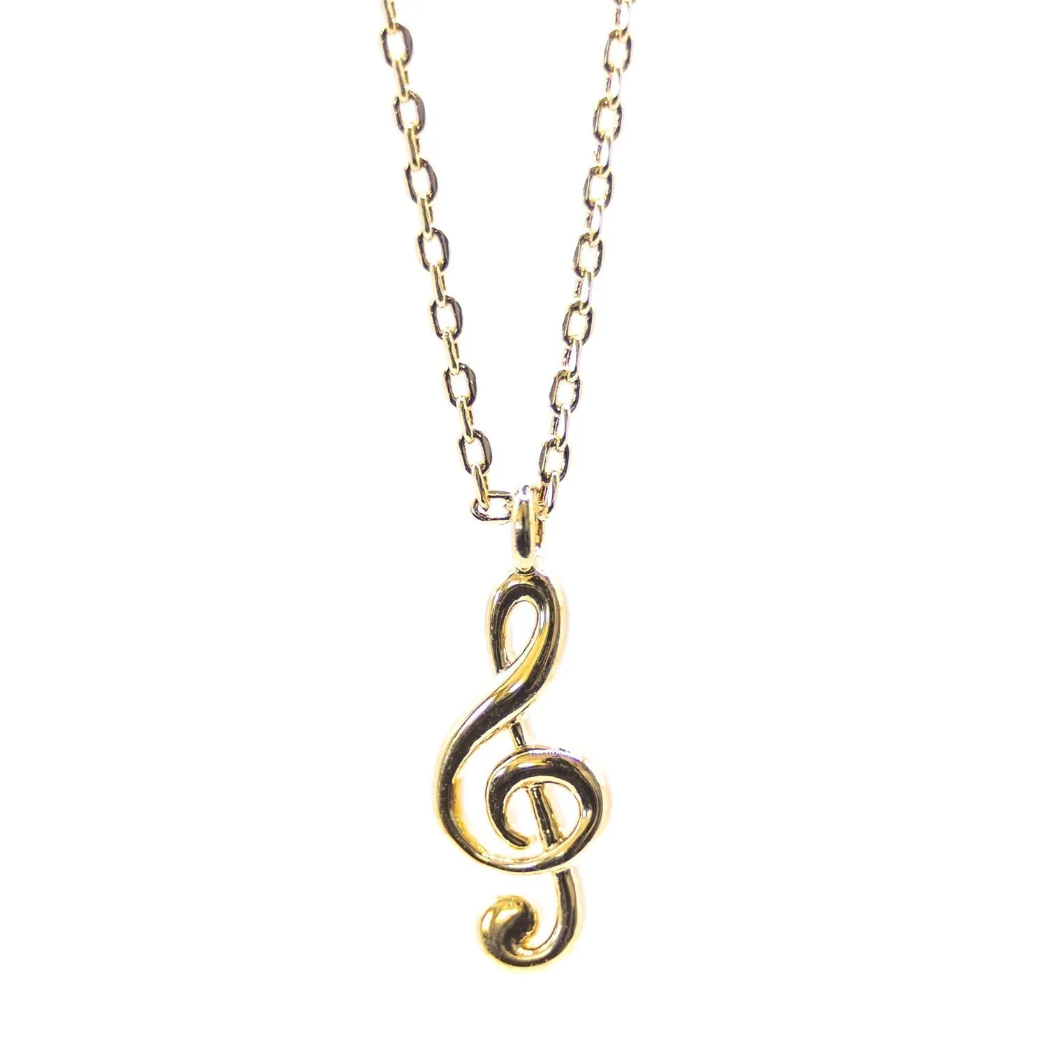 Empire Cove 14K Gold Sterling Silver Dipped Jewelry Musical Note Pendant Necklace