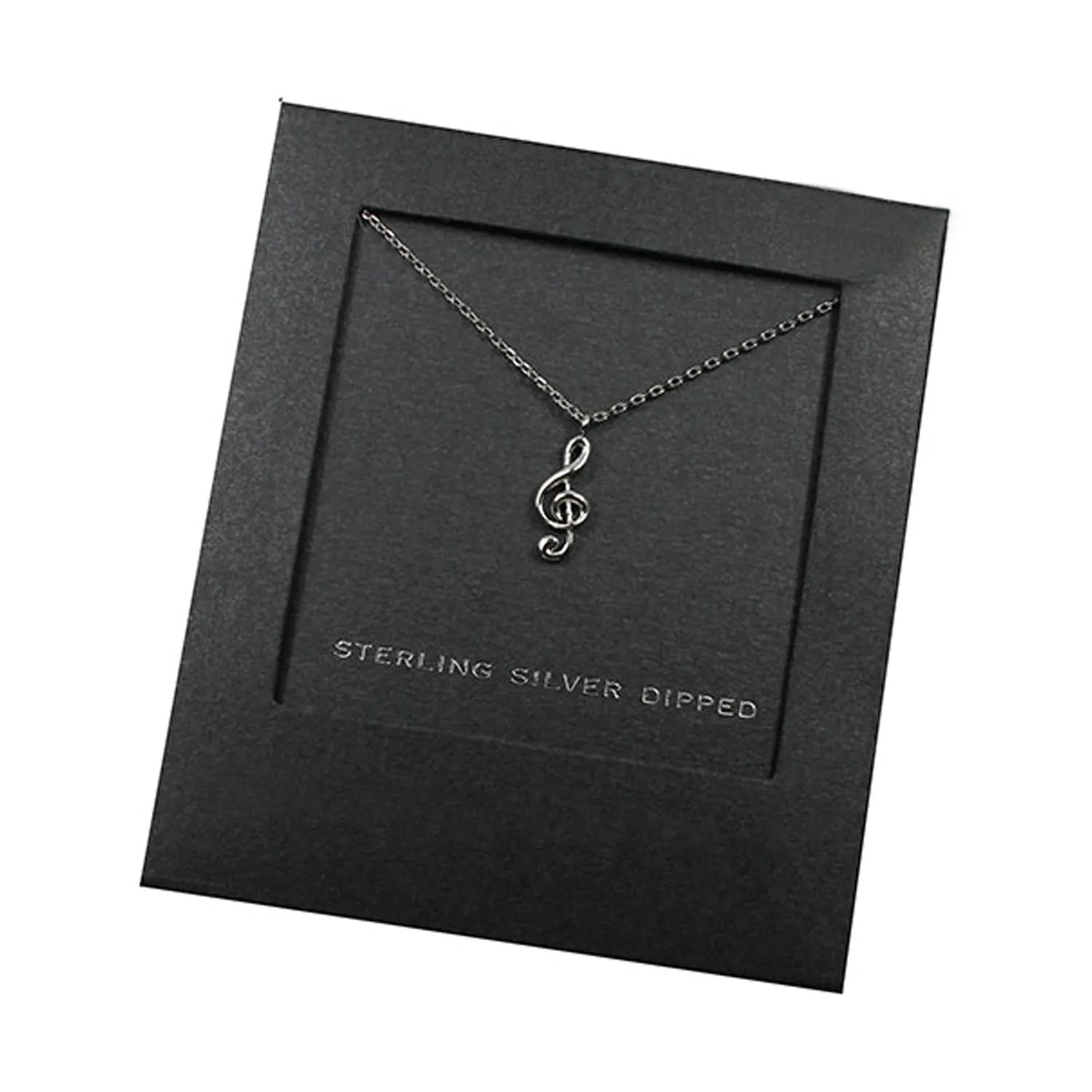 Empire Cove 14K Gold Sterling Silver Dipped Jewelry Musical Note Pendant Necklace