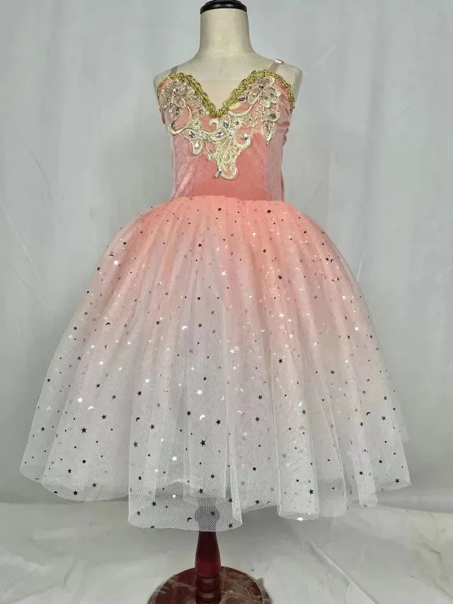Fae Ballerina Aurora's Long Ballet Dance Dress Children Women
