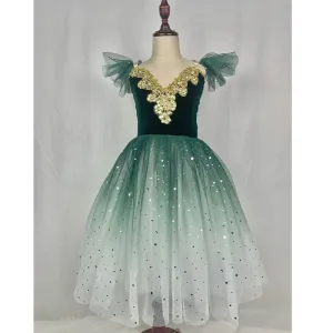 Fae Ballerina Aurora's Long Ballet Dance Dress Children Women