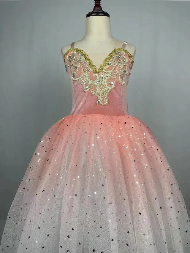 Fae Ballerina Aurora's Long Ballet Dance Dress Children Women