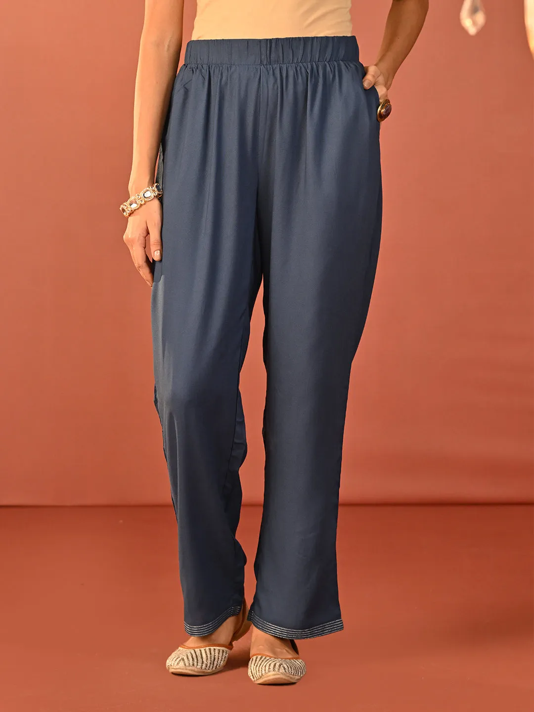 Fiza Blue Printed Co-ord Set for Women