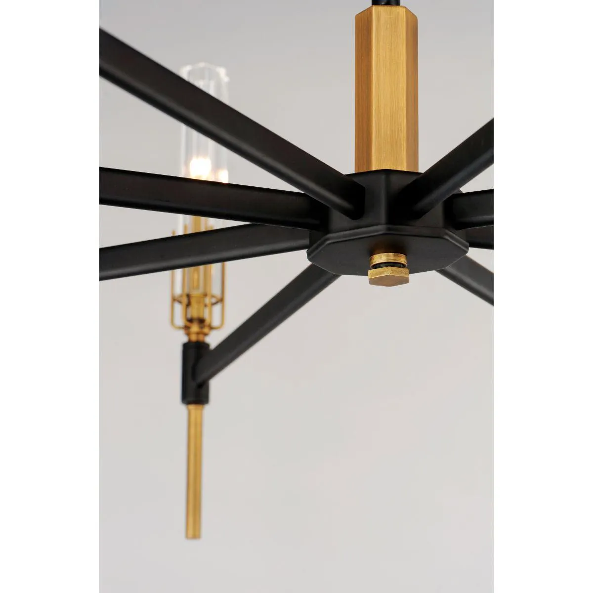 Flambeau 33 in. 8 Lights LED Chandelier Black Finish