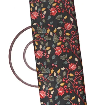 Forest Green Colour Floral Digital Print Velvet Fabric