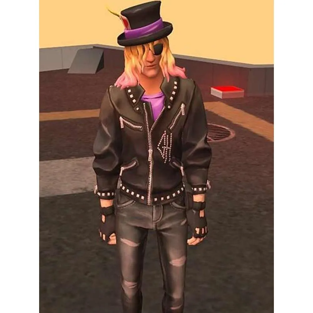 Fortnite Stage Slayer Black Leather Jacket