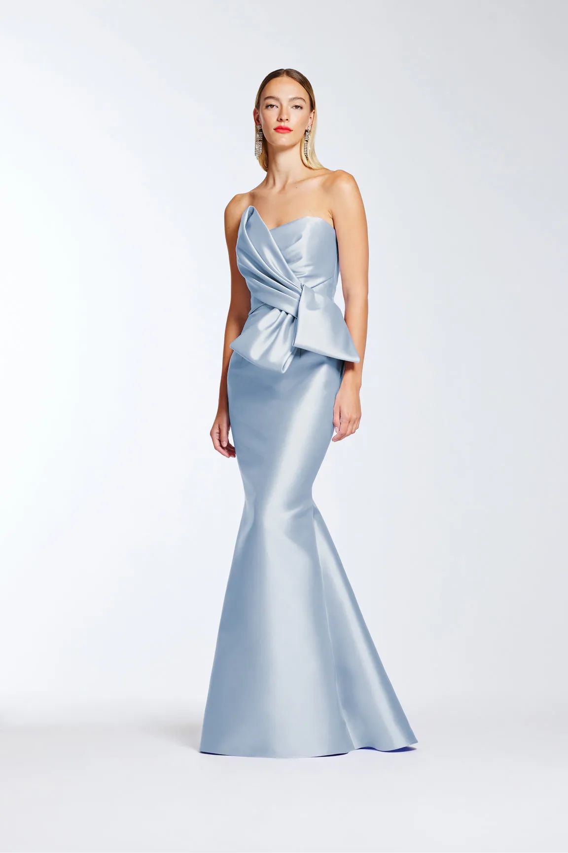 Frascara - 4412 - Strapless Gown with Peplum Bow