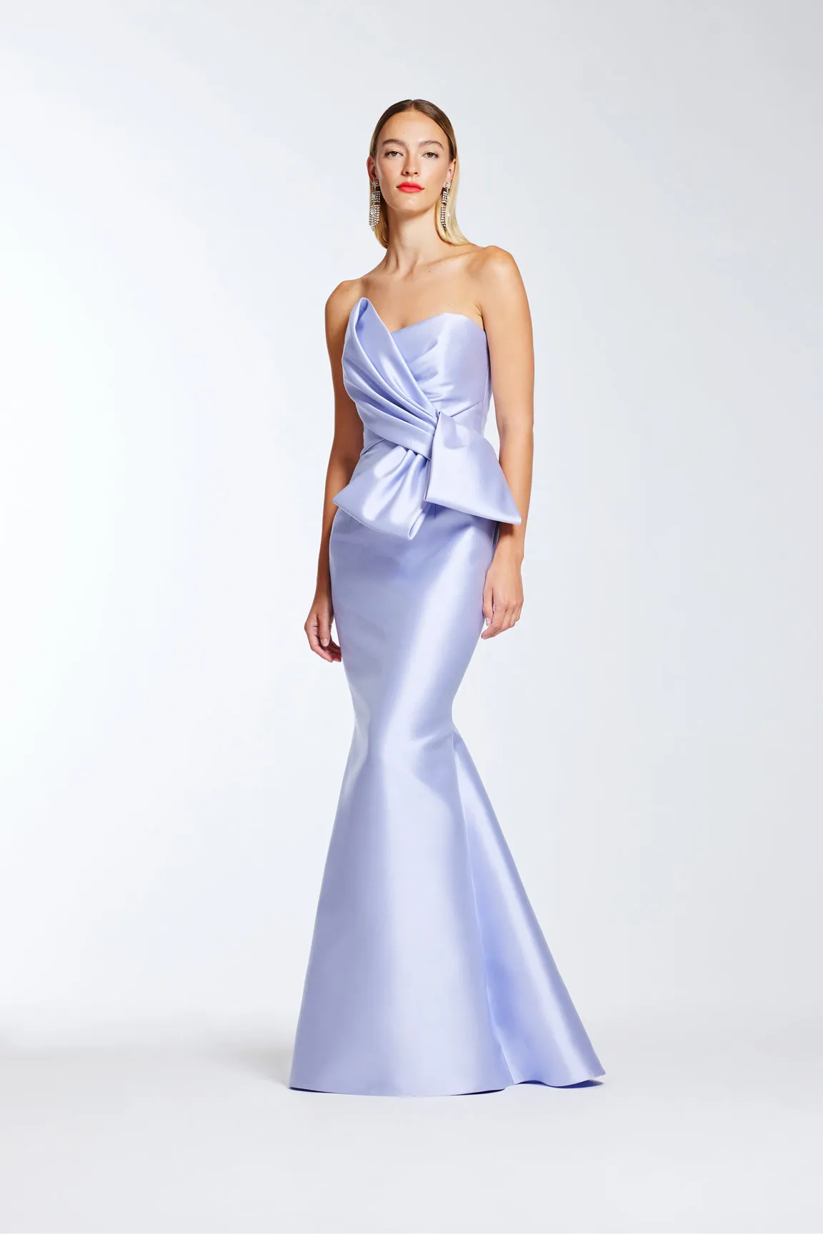 Frascara - 4412 - Strapless Gown with Peplum Bow