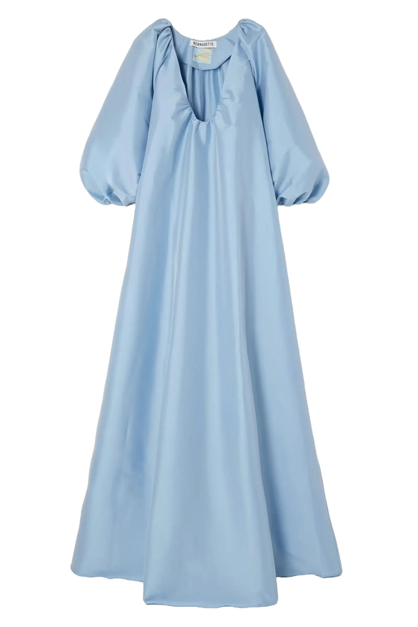 George gathered taffeta gown
