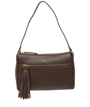 'Isabella' Hot Fudge Nappa Leather Grab Bag