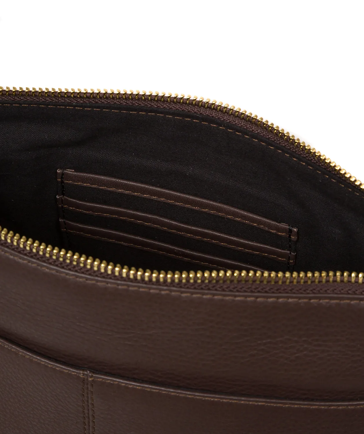 'Isabella' Hot Fudge Nappa Leather Grab Bag