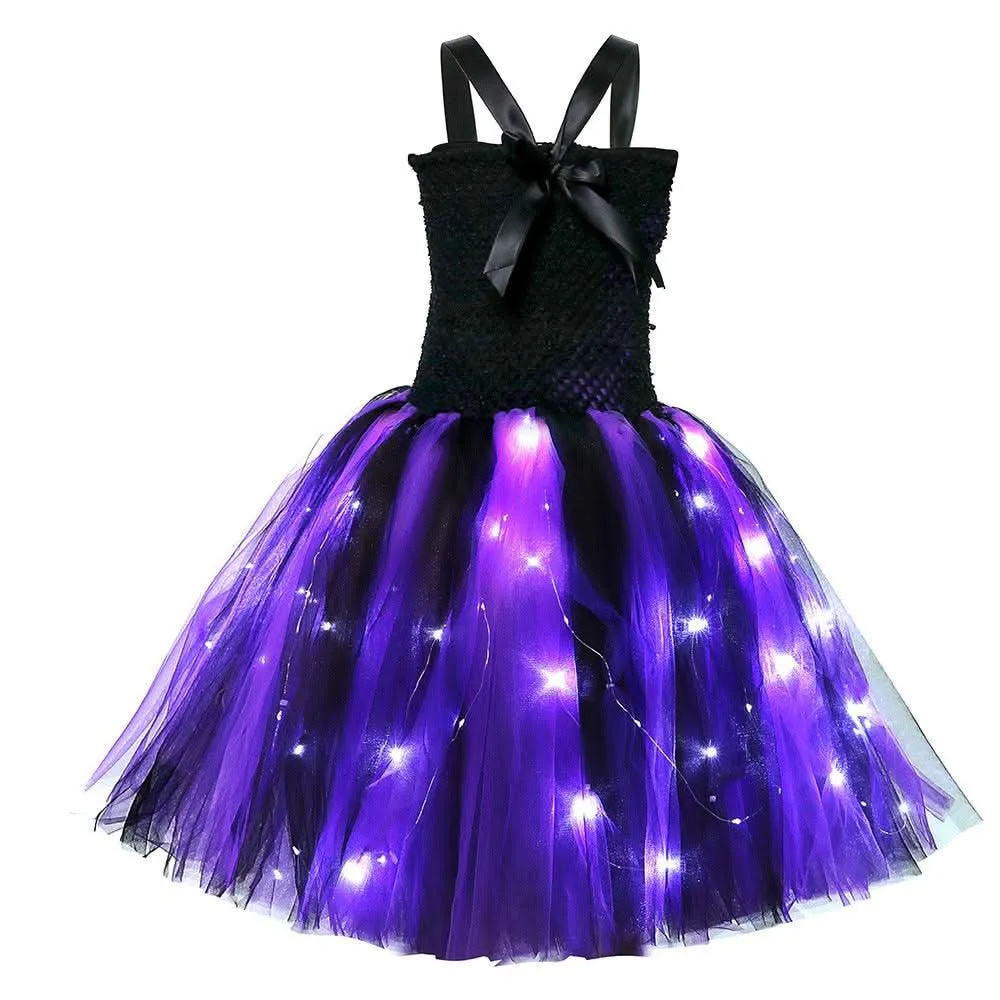 LED Magic Dress Halloween cosplay costumes Girls LED light-up princess dress Carnival birthday party stage performance evening dress