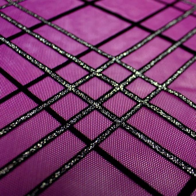 Mary Jane Glitter Stretch Mesh | Blue Moon Fabrics