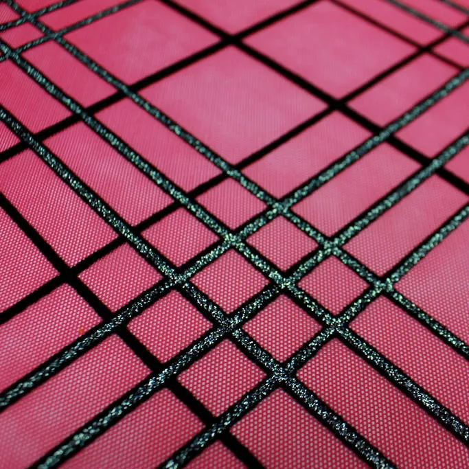 Mary Jane Glitter Stretch Mesh | Blue Moon Fabrics