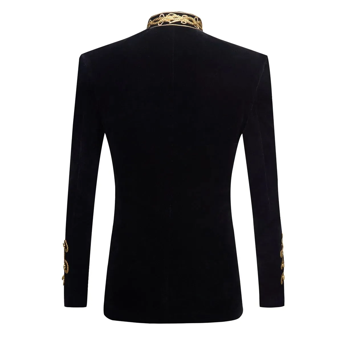 Mens Military Velvet Suit Blazer