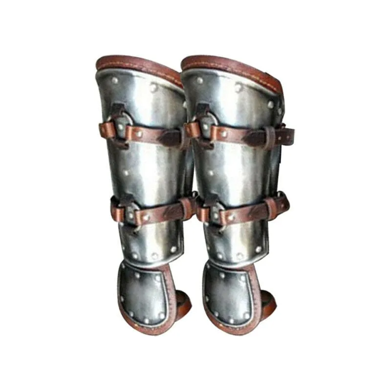 Metallic Buckle Hand Guard Gauntlets for Reenactment Costumes