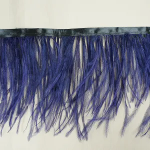 Midnight Blue Ostrich Feather Trim 2 PLY