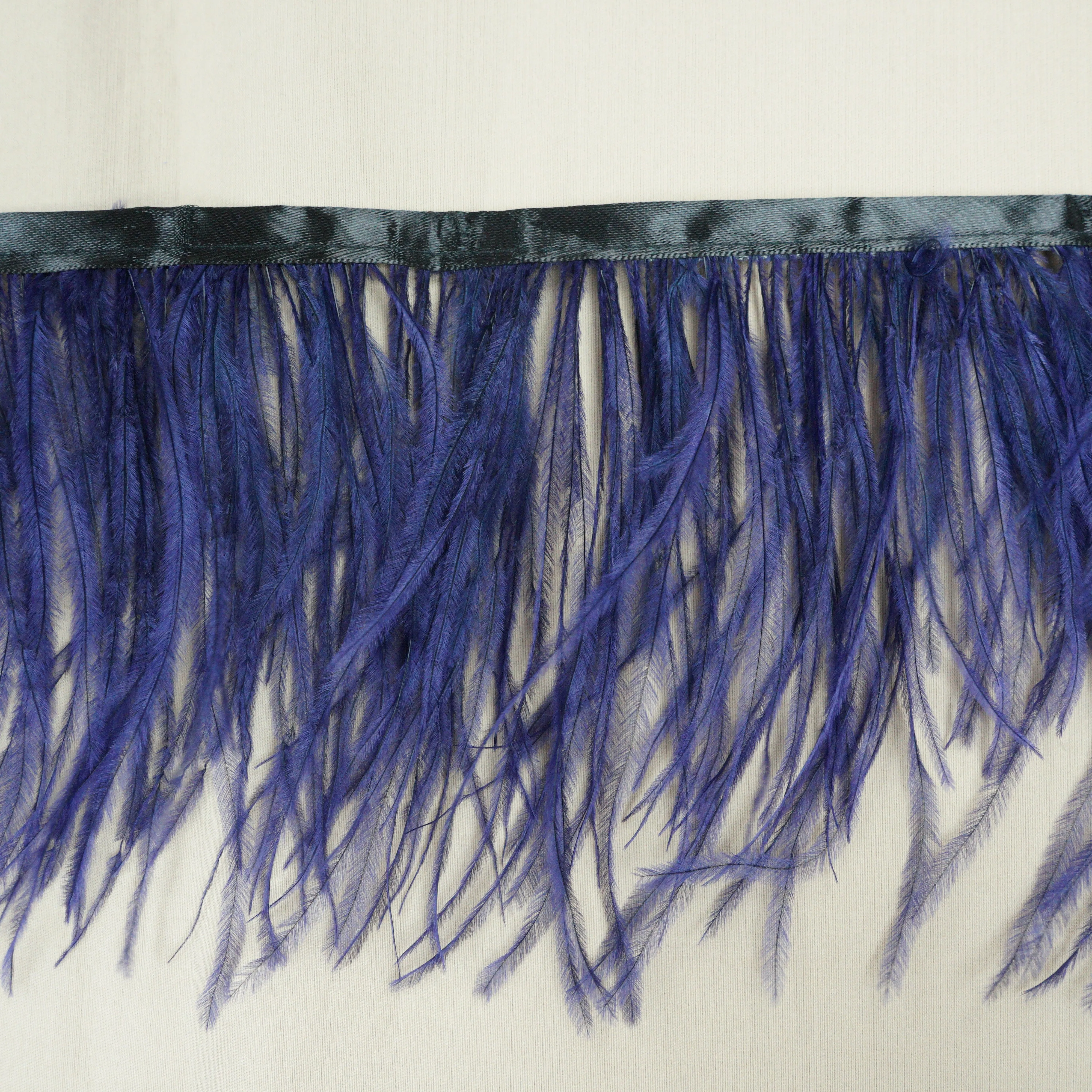 Midnight Blue Ostrich Feather Trim 2 PLY