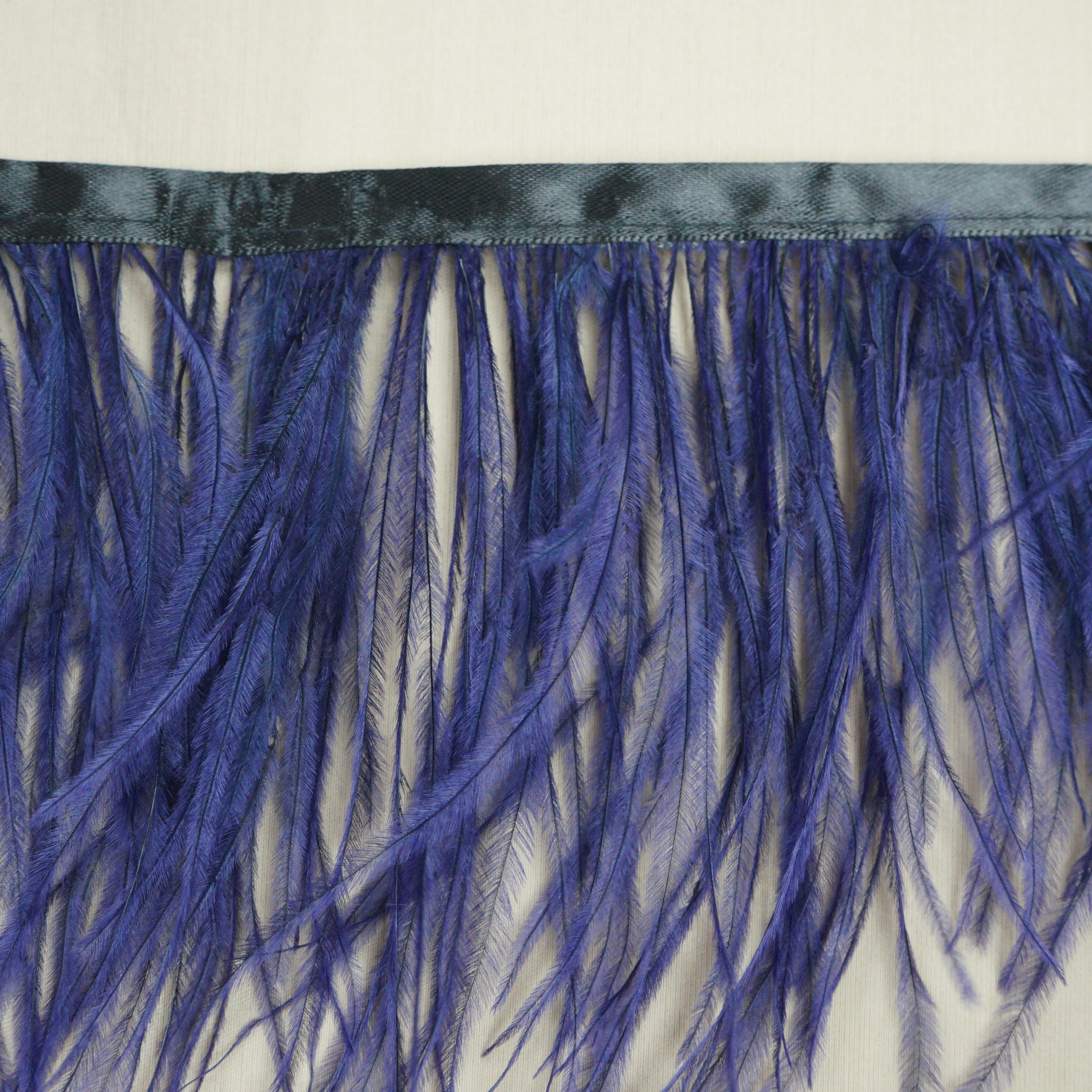 Midnight Blue Ostrich Feather Trim 2 PLY
