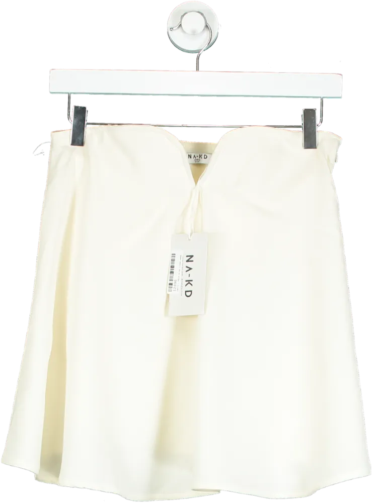 NA-KD Offwhite Bandeau Flowy Top EU 34