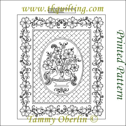 P112 Marians Floral Bouquet Wall Quilt