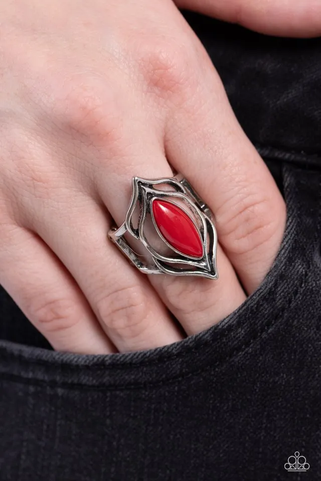 Paparazzi Ring ~ Fearless Fluorescence - Red