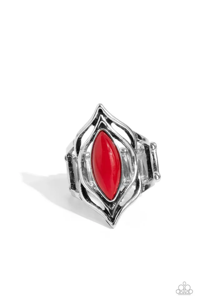 Paparazzi Ring ~ Fearless Fluorescence - Red