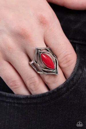 Paparazzi Ring ~ Fearless Fluorescence - Red