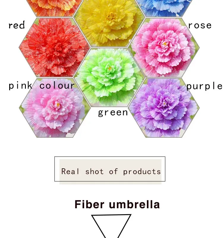 Peony Umbrellas Stage Performance Props