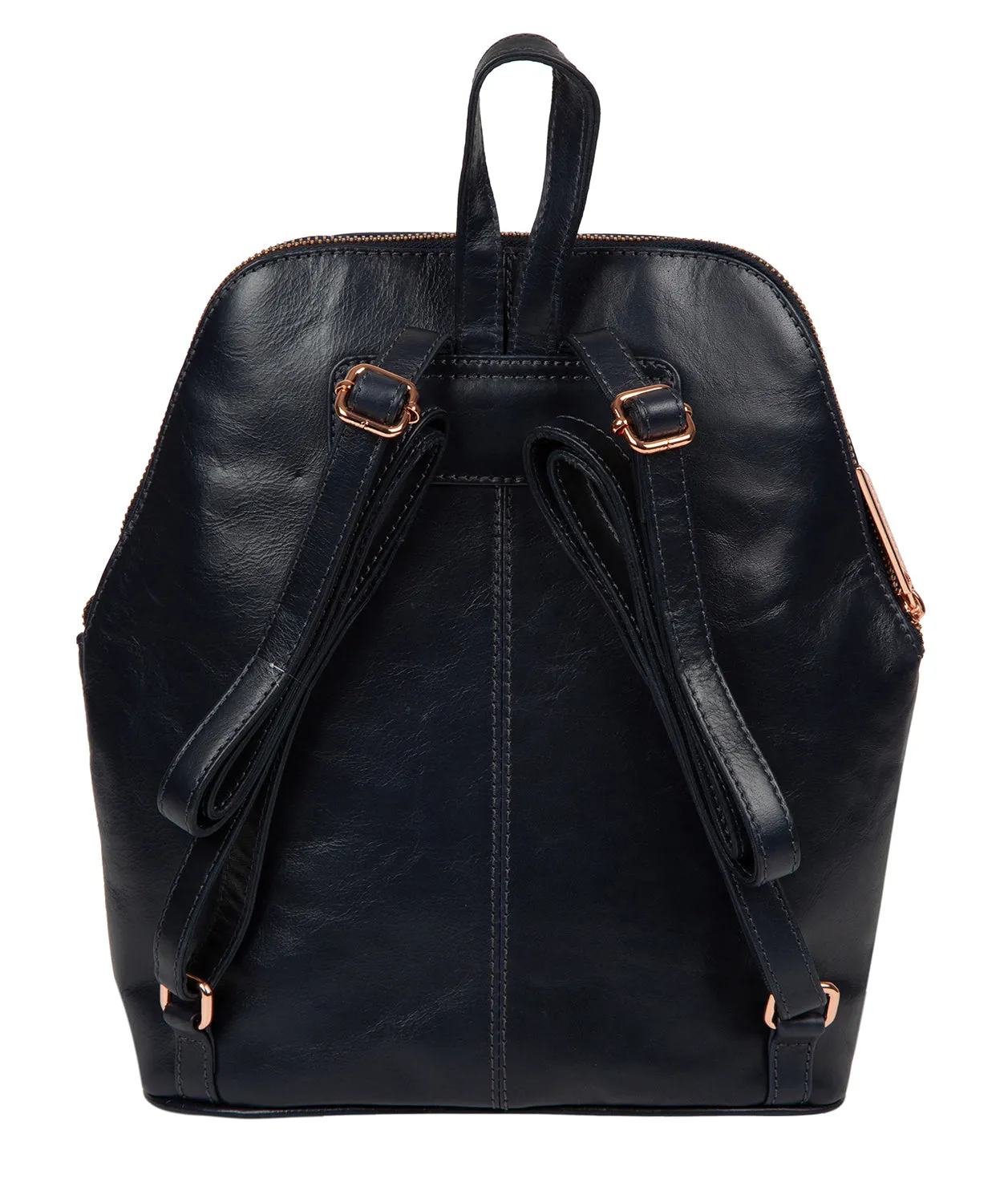 'Rubens' Navy Leather Backpack