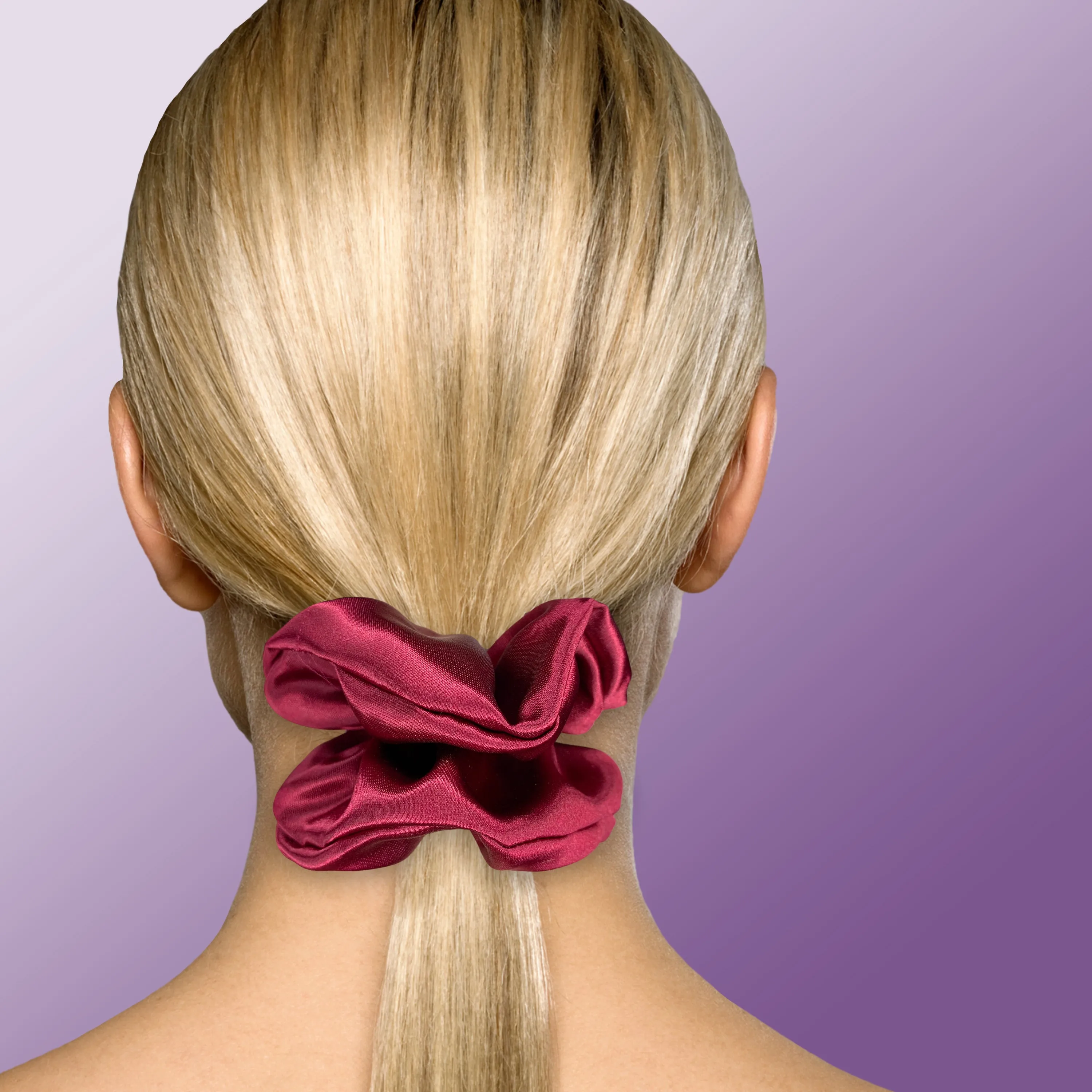 Scrunchies Premium Bridal Satin Available in 3 Sizes Made in the USA Burgundy
