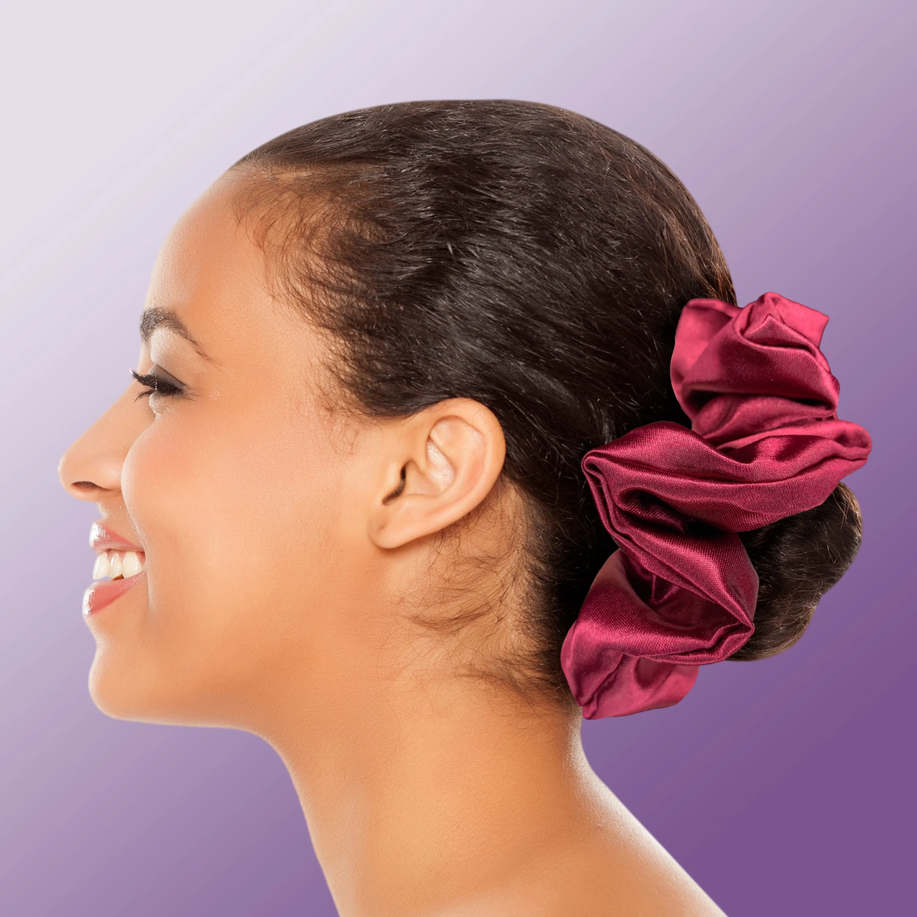 Scrunchies Premium Bridal Satin Available in 3 Sizes Made in the USA Burgundy