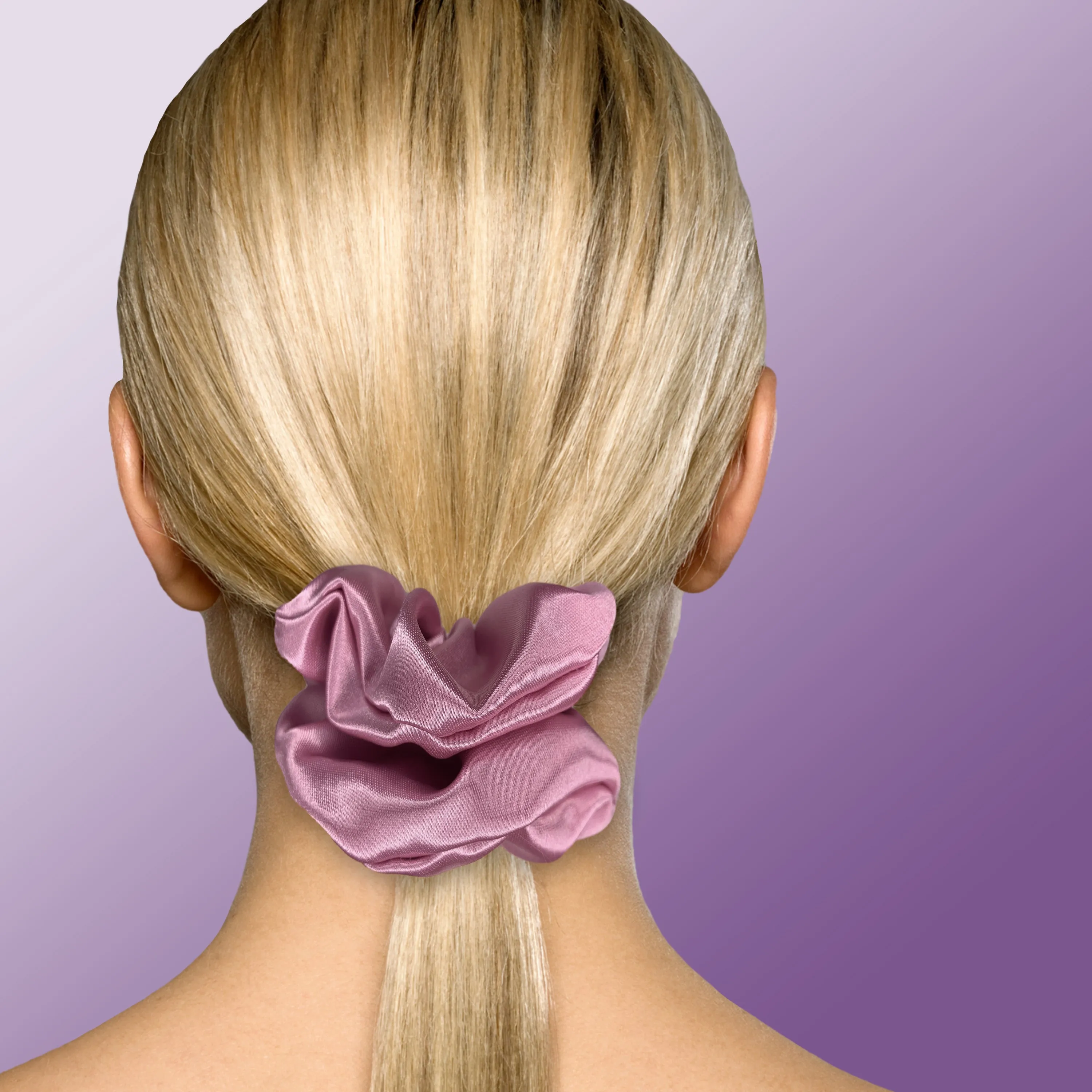 Scrunchies Premium Bridal Satin Available in 3 Sizes Made in the USA Rose Light