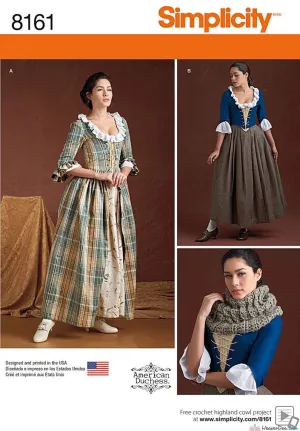 Simplicity Pattern S8161 Misses' 18th Century Costumes