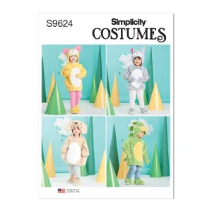 Simplicity Sewing Pattern S9624 TODDLERS' ANIMAL COSTUMES