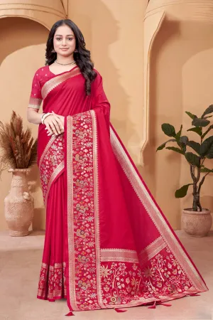 Soft Silk Premium Red Saree
