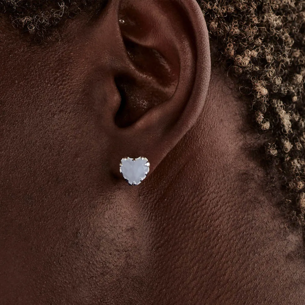 Stolen Girlfriends Club Love Claw Earrings - Sterling Silver & Blue Lace Agate