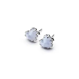 Stolen Girlfriends Club Love Claw Earrings - Sterling Silver & Blue Lace Agate