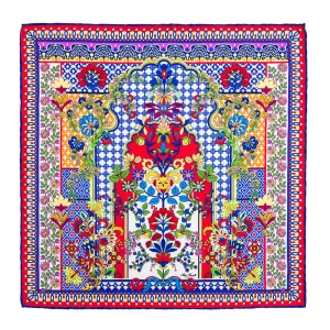Tauromerion Multicolour Silk Twill Scarf and Ring